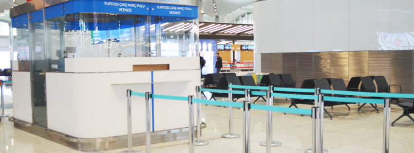İstanbul Havalimanı'ndaki Yurtdışı Çıkış Harç Pulu Veznesi