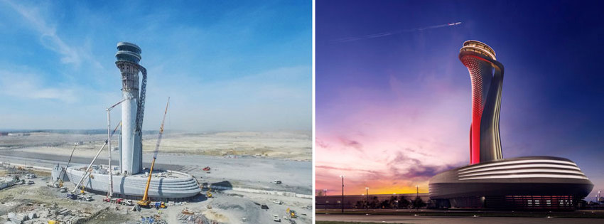 Laleden esinlenilerek tasarlanan hava trafiği kontrol kulesi