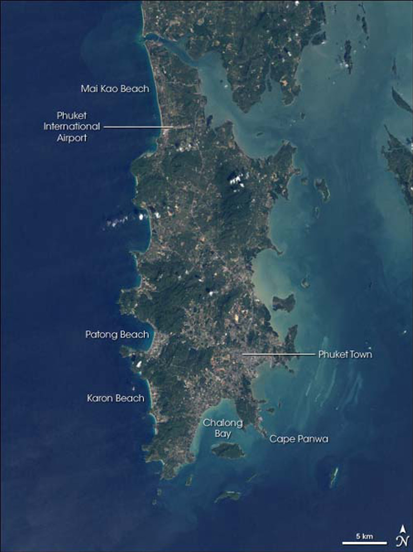 Phuket'e yukarıdan bakış Phuket'e yukarıdan bakış